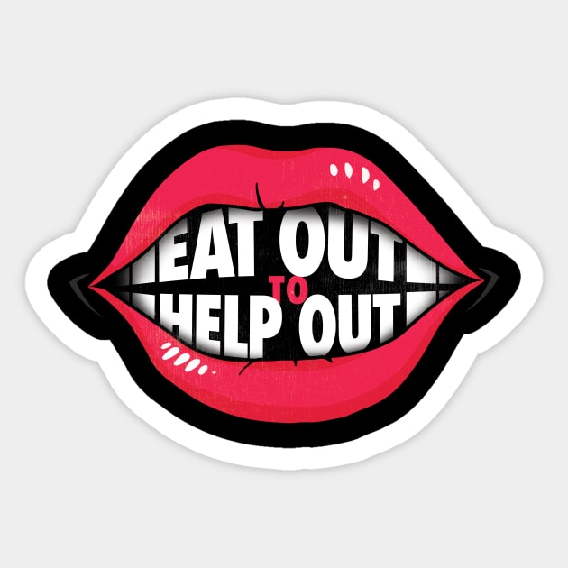 Eat Out to Help Out Sticker by zeeshirtsandprints
